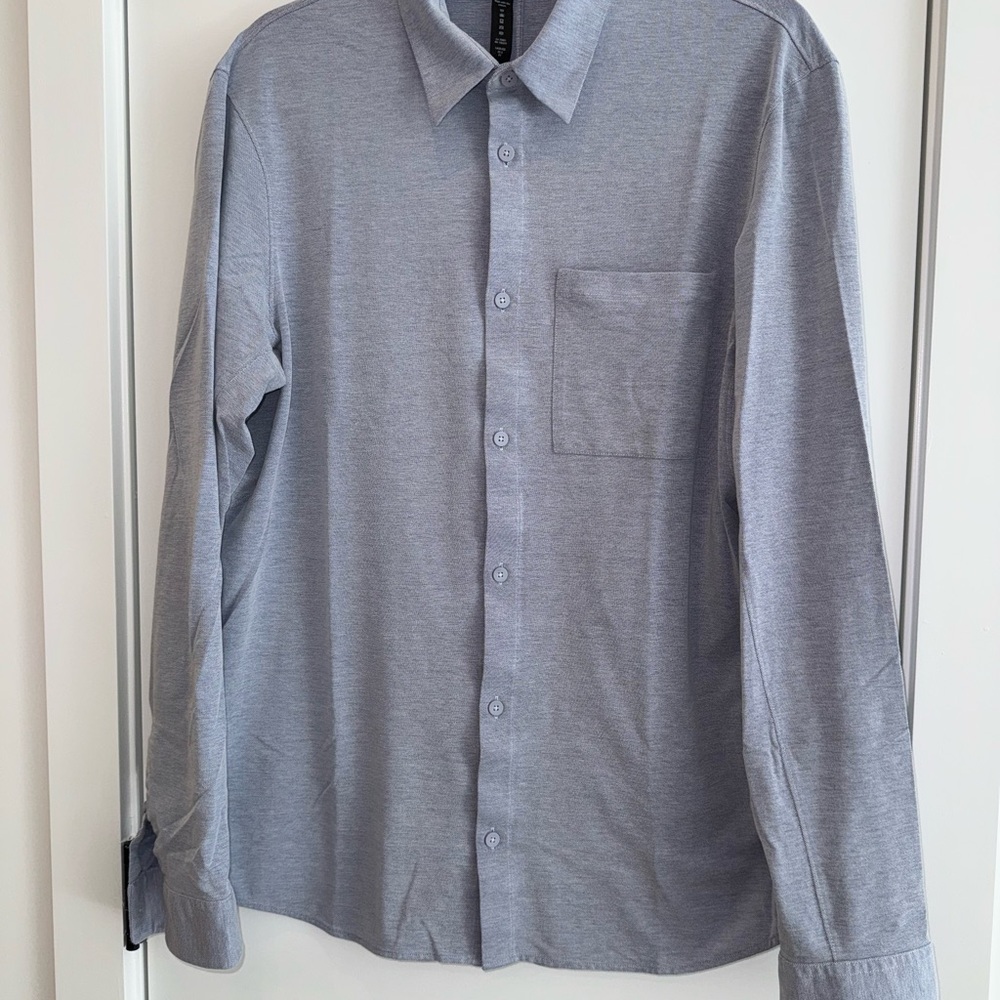 lululemon athletica Light Blue Casual Button Down Shirt